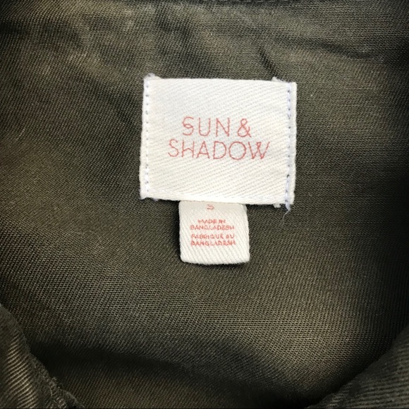 Sun & Shadow Nordstrom Army Green Jacket Small - Picture 4 of 7
